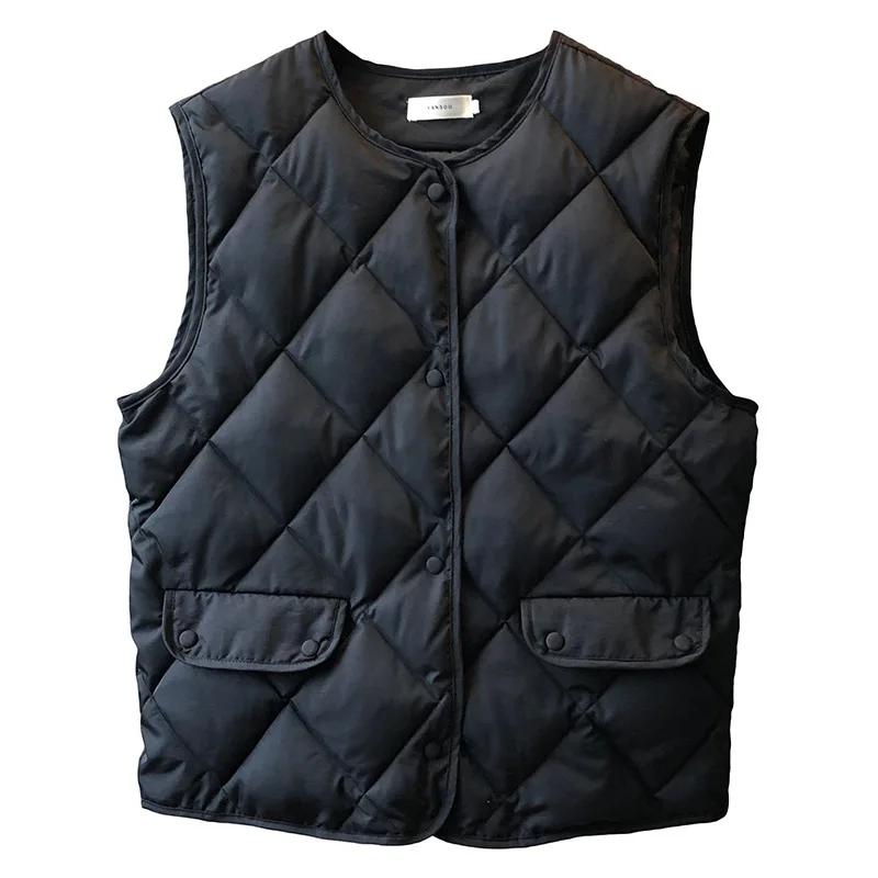 White duck down jacket 2021 autumn and winter loose down vest solid color diamond lattice waistcoat vest jacket women
White duck down jacket 2021 autumn and winter loose down vest solid color diamond lattice waistcoat vest jacket women