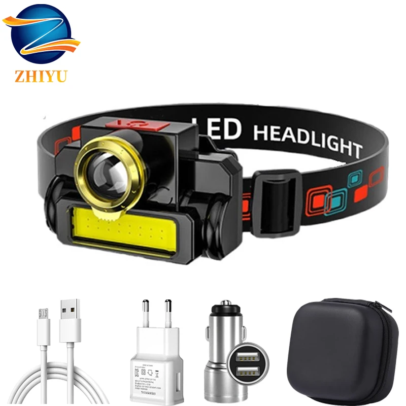 Q5+COB Portable LED Headlamp Powerful Built-in 18650 Battery Rechargeable Lantern Outdoor waterproof Camping Fishing Headlight
Q5+COB Portable LED Headlamp Powerful Built-in 18650 Battery Rechargeable Lantern Outdoor waterproof Camping Fishing Headlight