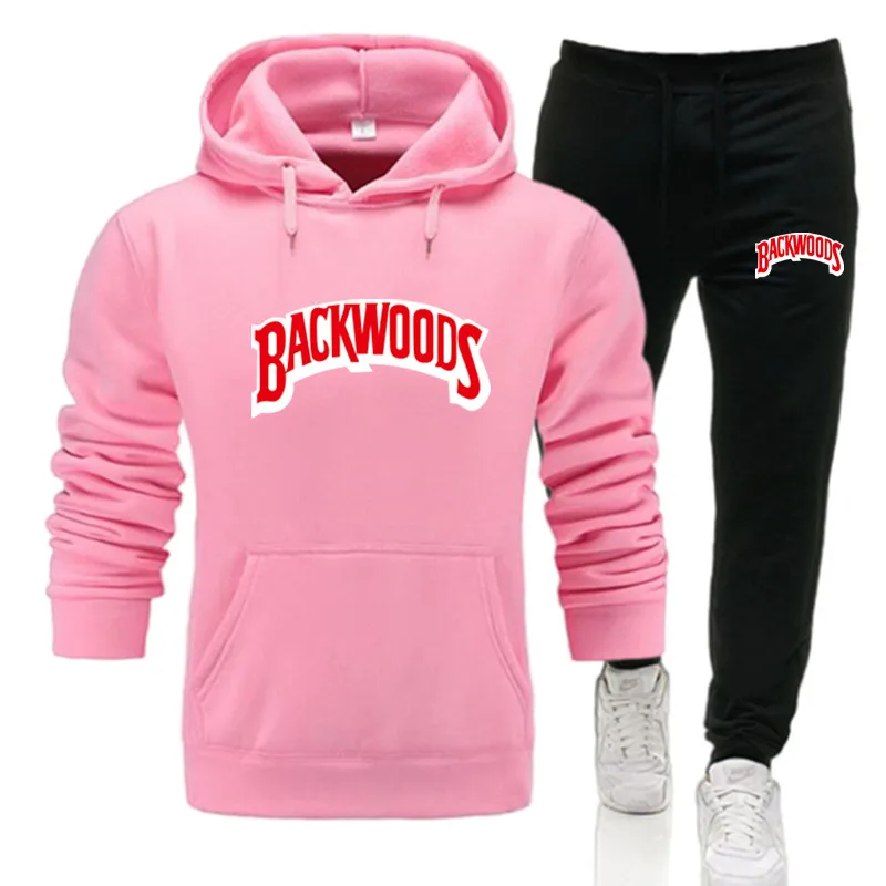 Backwoods Sets Tracksuit Men Autumn Winter Hooded Sweatshirt Jogger Suit Outfit Sportswear 2021 Male Suit Pullover Two Piece Set