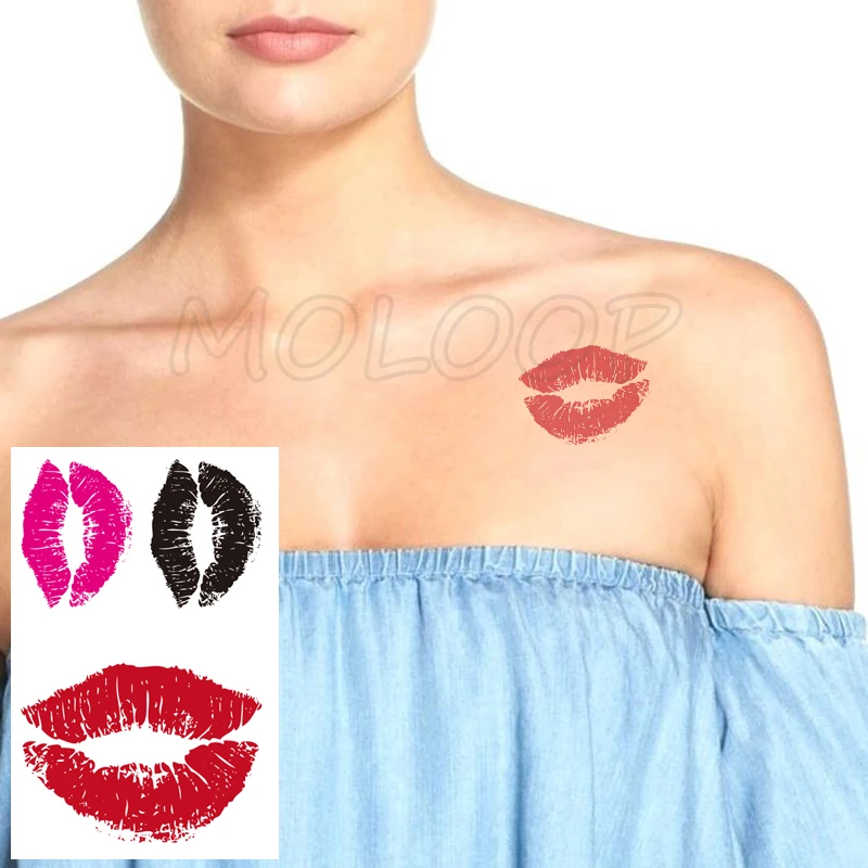 Water Transfer Tattoo Sexy Black Lips Print Lover Tattoo Body Art Waterproof Temporary Fake Flash Tattoo for Man Woman 10.5*6cm
Water Transfer Tattoo Sexy Black Lips Print Lover Tattoo Body Art Waterproof Temporary Fake Flash Tattoo for Man Woman 10.5*6cm
