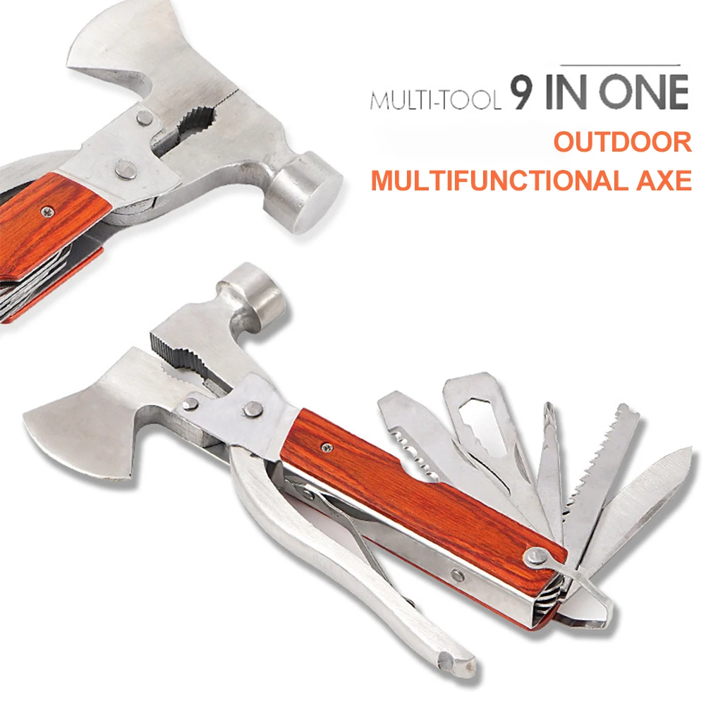 9 in 1 Multitool Camping Accessories Survival Tool with Knife Hammer Saw Screwdriver for Outdoor Hunting Hiking Gift for Men Dad
9 in 1 Multitool Camping Accessories Survival Tool with Knife Hammer Saw Screwdriver for Outdoor Hunting Hiking Gift for Men Dad