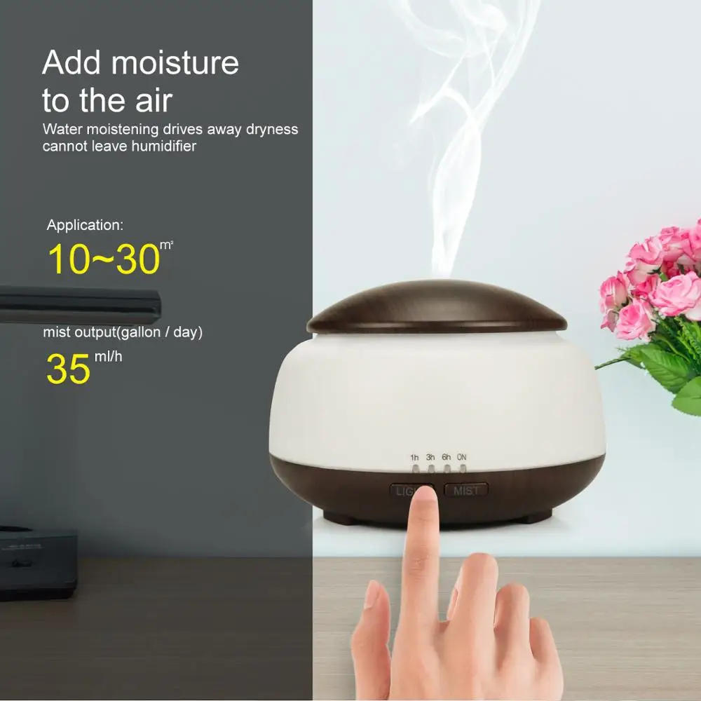 NawsunLife Aromatherapy Essential Oil Diffuser 300ml Ultrasonic Mist Humidifier with 7 LED Light Colors & 4 Timer Settings
NawsunLife Aromatherapy Essential Oil Diffuser 300ml Ultrasonic Mist Humidifier with 7 LED Light Colors & 4 Timer Settings