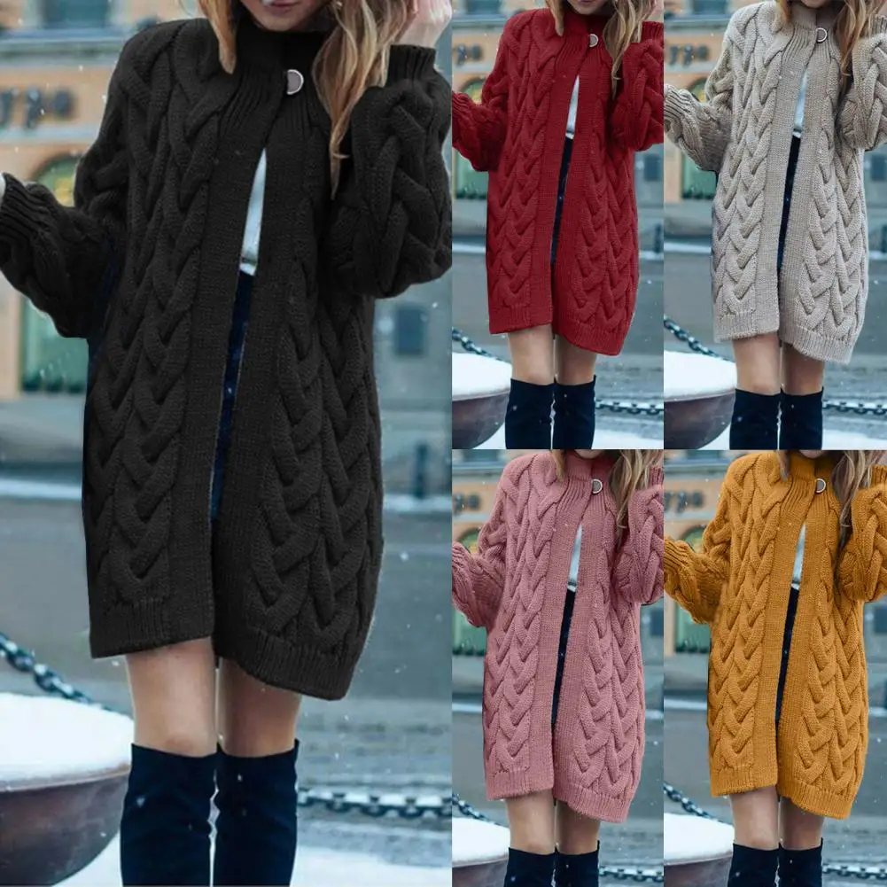 Solid Color Long Sleeve Women Cardigan Autumn Winter Front Twist Long Sweater Coat Outerwear Women's Fashion Sweatshirts 2021
Solid Color Long Sleeve Women Cardigan Autumn Winter Front Twist Long Sweater Coat Outerwear Women's Fashion Sweatshirts 2021