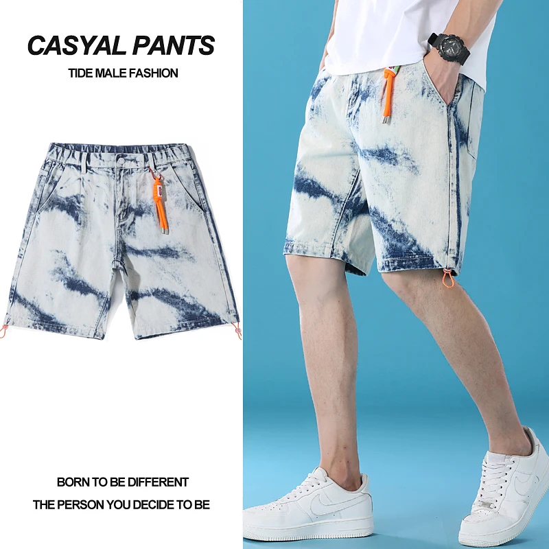 Brand new men's summer loose casual denim shorts fashion trend tie-dye camouflage plus size straight harem pants
Brand new men's summer loose casual denim shorts fashion trend tie-dye camouflage plus size straight harem pants