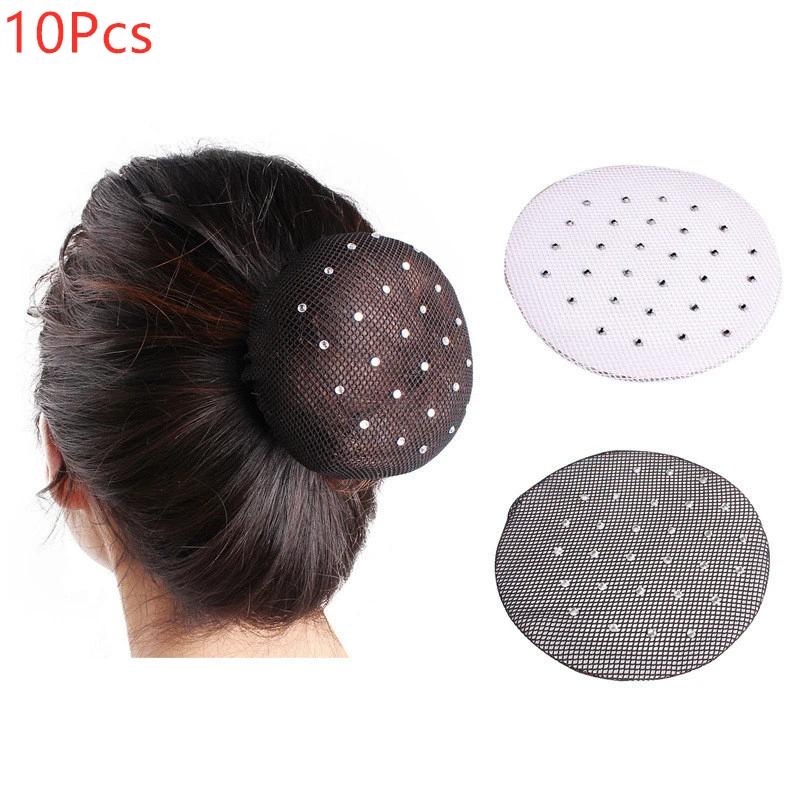 10Pcs Rhinestone Hair Net Girls Ballet Dance Skating Snoods Hair Net Bun Cover Black White
10Pcs Rhinestone Hair Net Girls Ballet Dance Skating Snoods Hair Net Bun Cover Black White