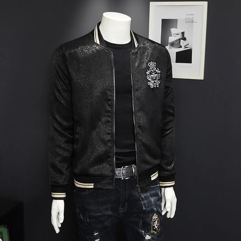 Spring Vintage Jacket Jacquard Bomber Jacket Coat High Quality 5xl Chaqueta Hombre Casual Bomber Outfit Black Floral Jacket Men
Spring Vintage Jacket Jacquard Bomber Jacket Coat High Quality 5xl Chaqueta Hombre Casual Bomber Outfit Black Floral Jacket Men