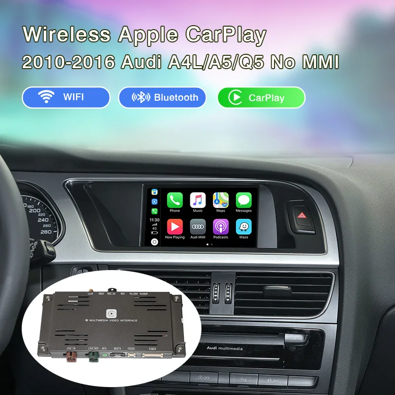 Yeesite wifi беспроводной Apple Car Play Carplay A4 A4L A5 Q5 No MMI 2010 2016 для Audi с ios i3 Android зеркало