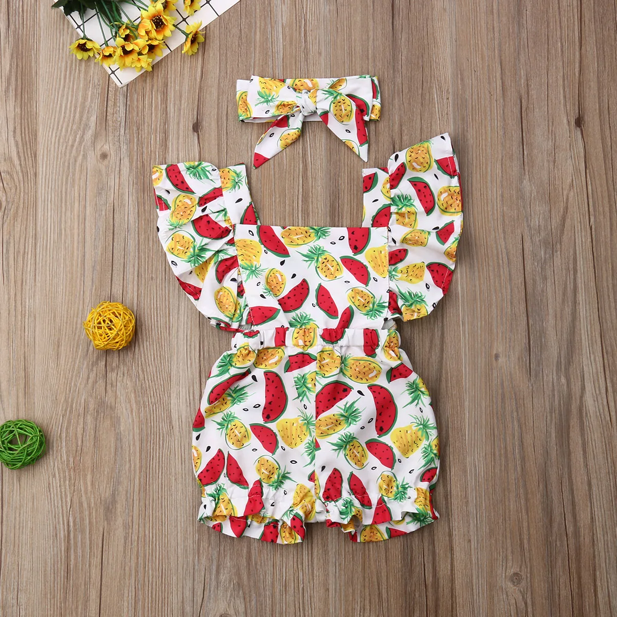 Newborn Baby Girl Clothes Fly Sleeve Ruffle Romper Jumpsuit Headband 2PCS Outfits Set
Newborn Baby Girl Clothes Fly Sleeve Ruffle Romper Jumpsuit Headband 2PCS Outfits Set