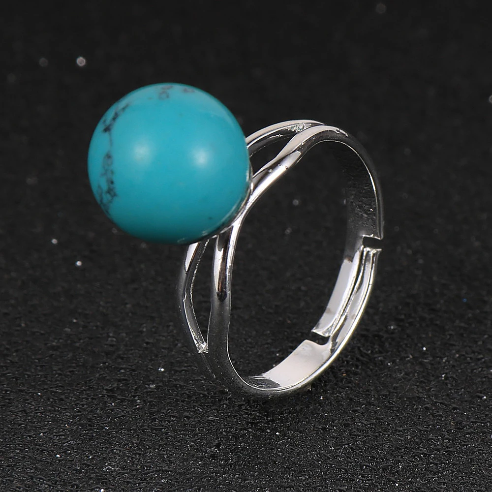 Natural Stone Copper Rings For Women 1cm Tiny Turquoises Onyx Crystal Round Bead Adjustable Open Ring Party Wedding Jewelry Gift
Natural Stone Copper Rings For Women 1cm Tiny Turquoises Onyx Crystal Round Bead Adjustable Open Ring Party Wedding Jewelry Gift