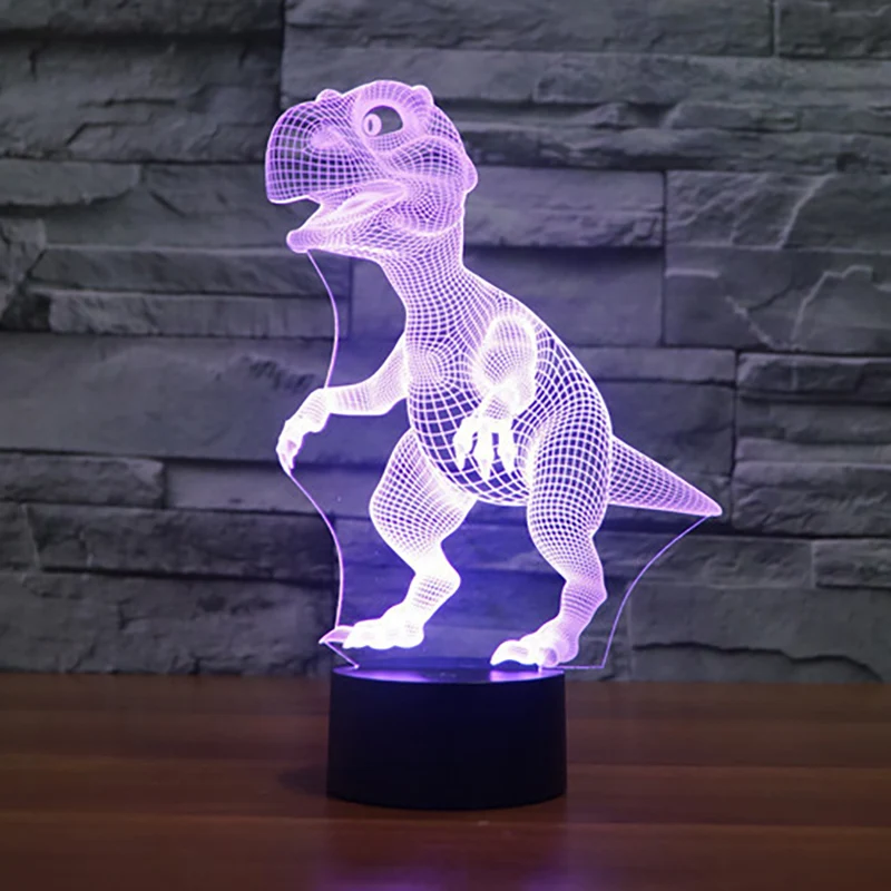 Акриловая 3D ночник, креативная Настольная лампа с цветным динозавром и USB-зарядкой, прикроватный декоративный светильник для спальни
Акриловая 3D ночник, креативная Настольная лампа с цветным динозавром и USB-зарядкой, прикроватный декоративный светильник для спальни