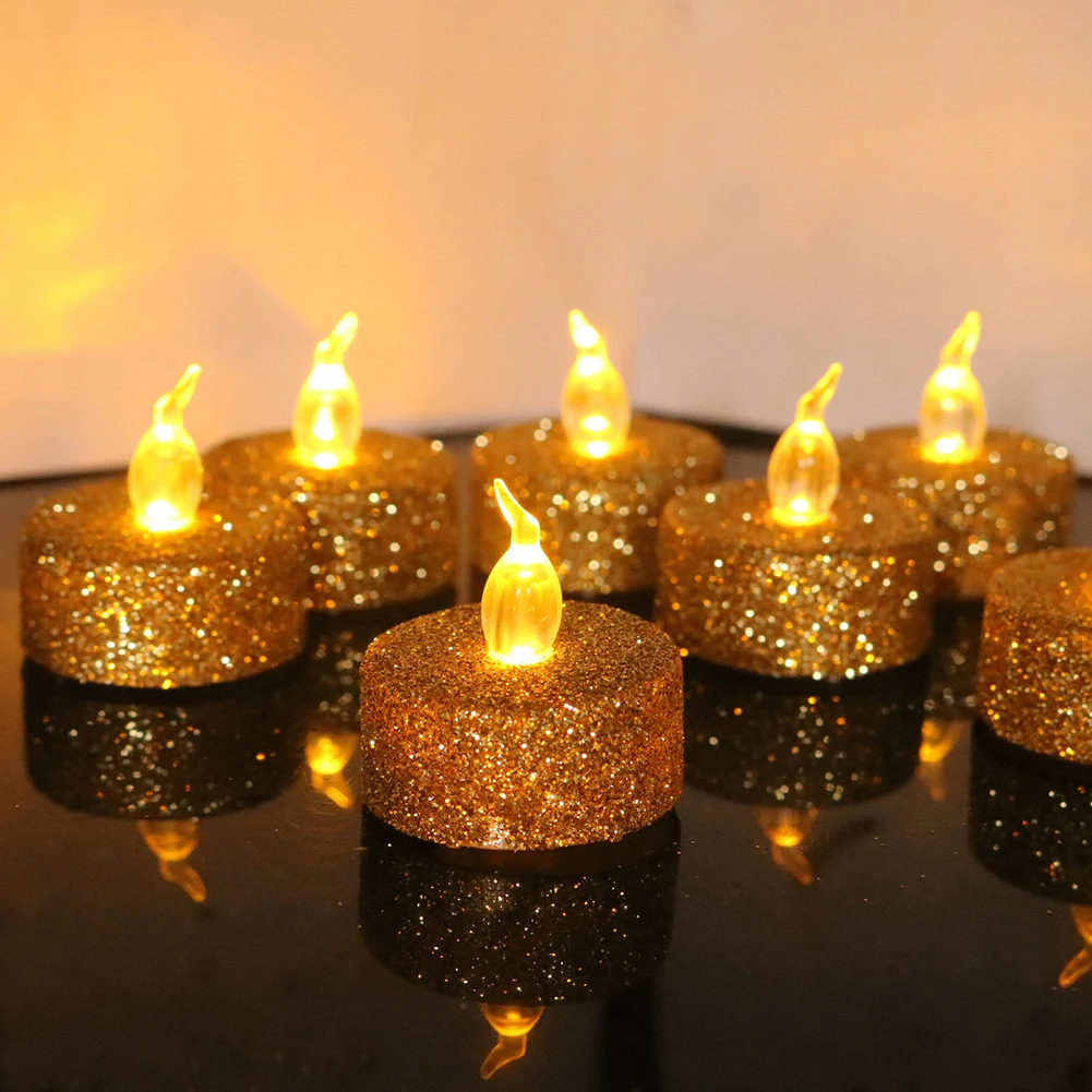 12pcs Flameless LED Tealight Tea Candles Wedding Light Roman Gold Powder Candle Light Christmas Home Party Atmosphere Decor Lamp
12pcs Flameless LED Tealight Tea Candles Wedding Light Roman Gold Powder Candle Light Christmas Home Party Atmosphere Decor Lamp