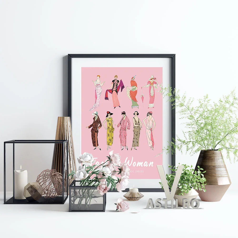 Fashionable Vintage Dress Illustration Poster Fashion Woman Clipart Pattern Prints Canvas Painting Office Studio Wall Art Decor
Fashionable Vintage Dress Illustration Poster Fashion Woman Clipart Pattern Prints Canvas Painting Office Studio Wall Art Decor