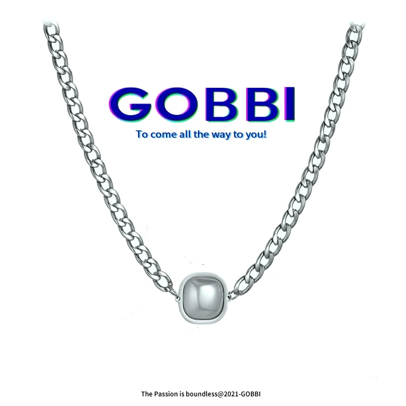 GOBBI Titanium Steel Pearl Square Necklace Punk Gothic Temperament Non-fading Clavicle Chain Wedding Jewelry Jewelry
GOBBI Titanium Steel Pearl Square Necklace Punk Gothic Temperament Non-fading Clavicle Chain Wedding Jewelry Jewelry
