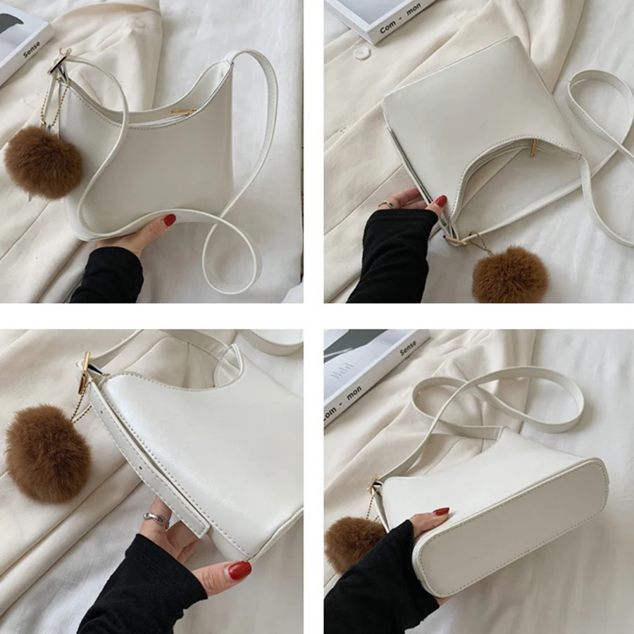 Vintage Luxury Handbags Women Bags Designer Harajuku Bucket Bag With Hairball Leather Shoulder Messenger Bags Trend Zipper Purse
Vintage Luxury Handbags Women Bags Designer Harajuku Bucket Bag With Hairball Leather Shoulder Messenger Bags Trend Zipper Purse