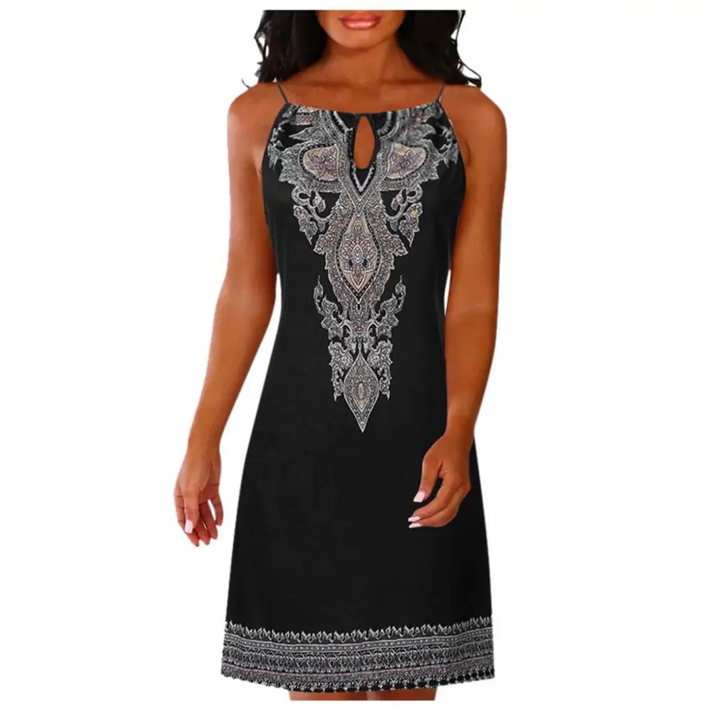 Summer NEW Fashion Women Daily Casual Halter Neck Boho Print Sleeveless Mini Beachwear Spaghetti Dress
Summer NEW Fashion Women Daily Casual Halter Neck Boho Print Sleeveless Mini Beachwear Spaghetti Dress