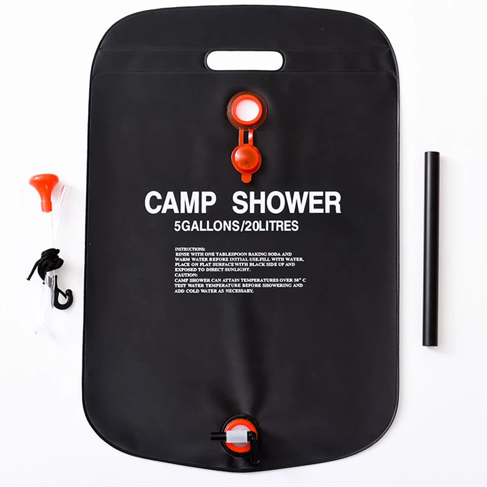 Portable 20L Solar Camping Shower Bag Outdoor Hiking Heated Bath Water Bag Non-toxic Tasteless Lightweight Portable Collapsible
Portable 20L Solar Camping Shower Bag Outdoor Hiking Heated Bath Water Bag Non-toxic Tasteless Lightweight Portable Collapsible
