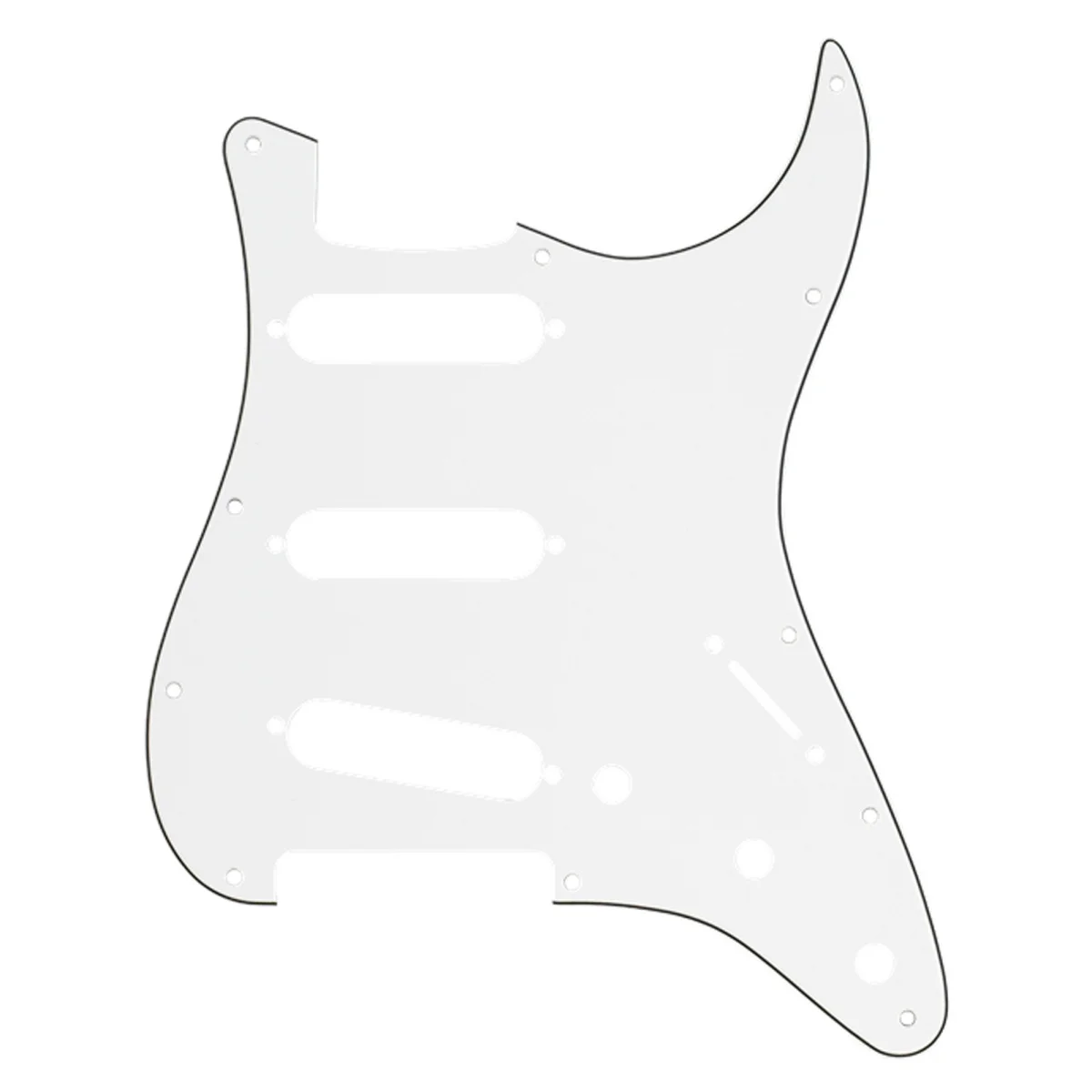 

Musiclily SSS 11 Hole Strat Guitar Pickguard for Fender USA/Mexican Made Standard Stratocaster Style, 3Ply White