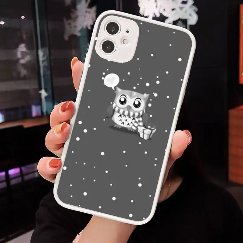 Lovely Cartoons Animal Owl Phone Case Matte transparent For White iPhone 12 Mini 11 Pro XR XS Max 7 8 Plus X Back Cover 
Lovely Cartoons Animal Owl Phone Case Matte transparent For White iPhone 12 Mini 11 Pro XR XS Max 7 8 Plus X Back Cover