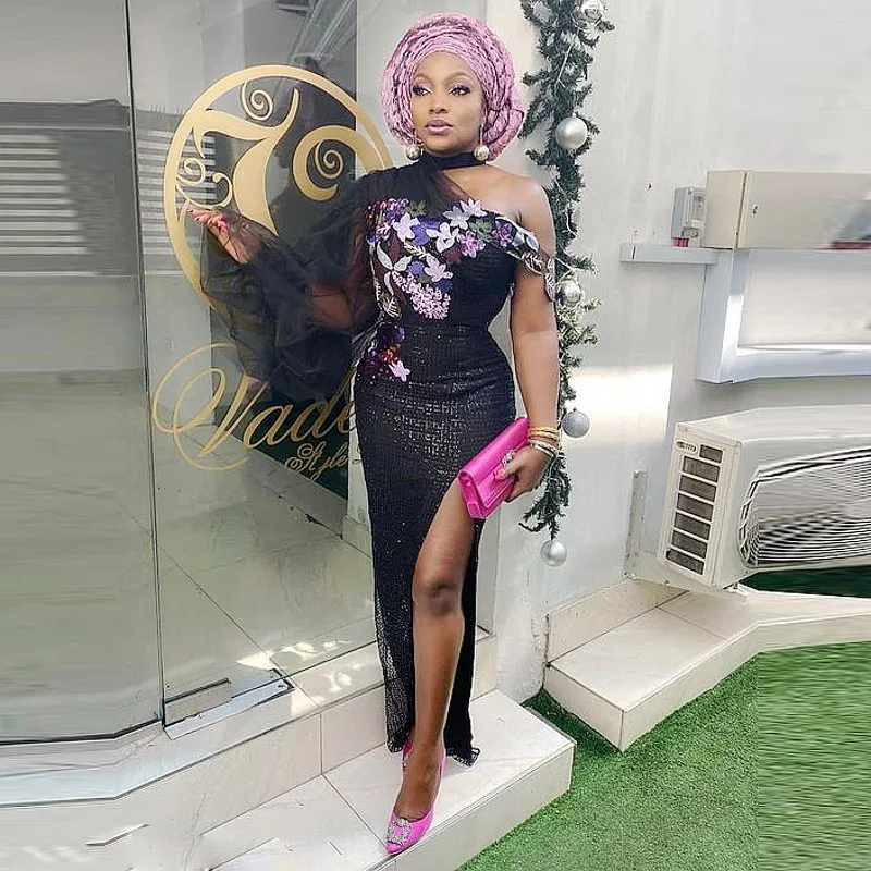 Женское вечернее платье-Русалка на одно плечо, с цветочной аппликацией, разрезом сбоку, длиной до щиколотки
Женское вечернее платье-Русалка на одно плечо, с цветочной аппликацией, разрезом сбоку, длиной до щиколотки