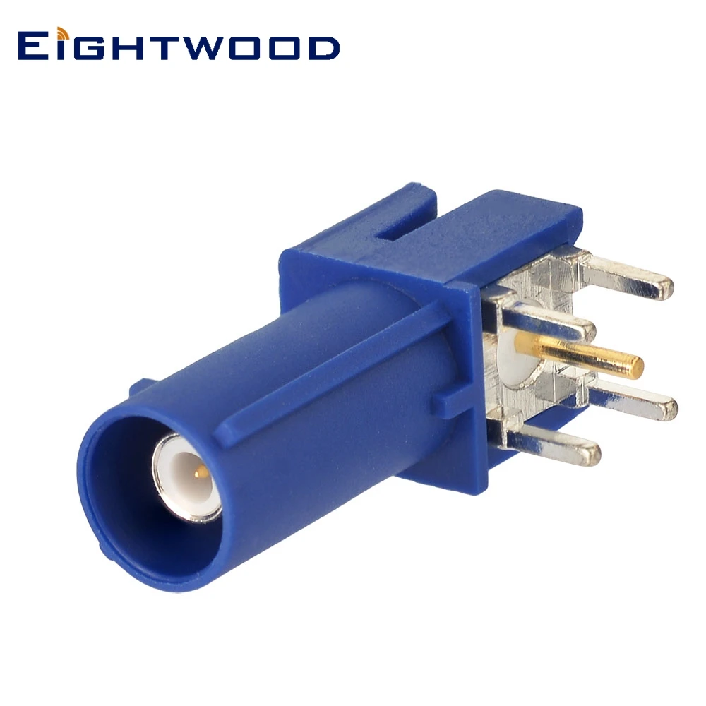 

Eightwood RF разъем Fakra C синий/5005 прямоугольный разъем для монтажа печатной платы для автомобиля GPS телематики или навигационной системы антенны