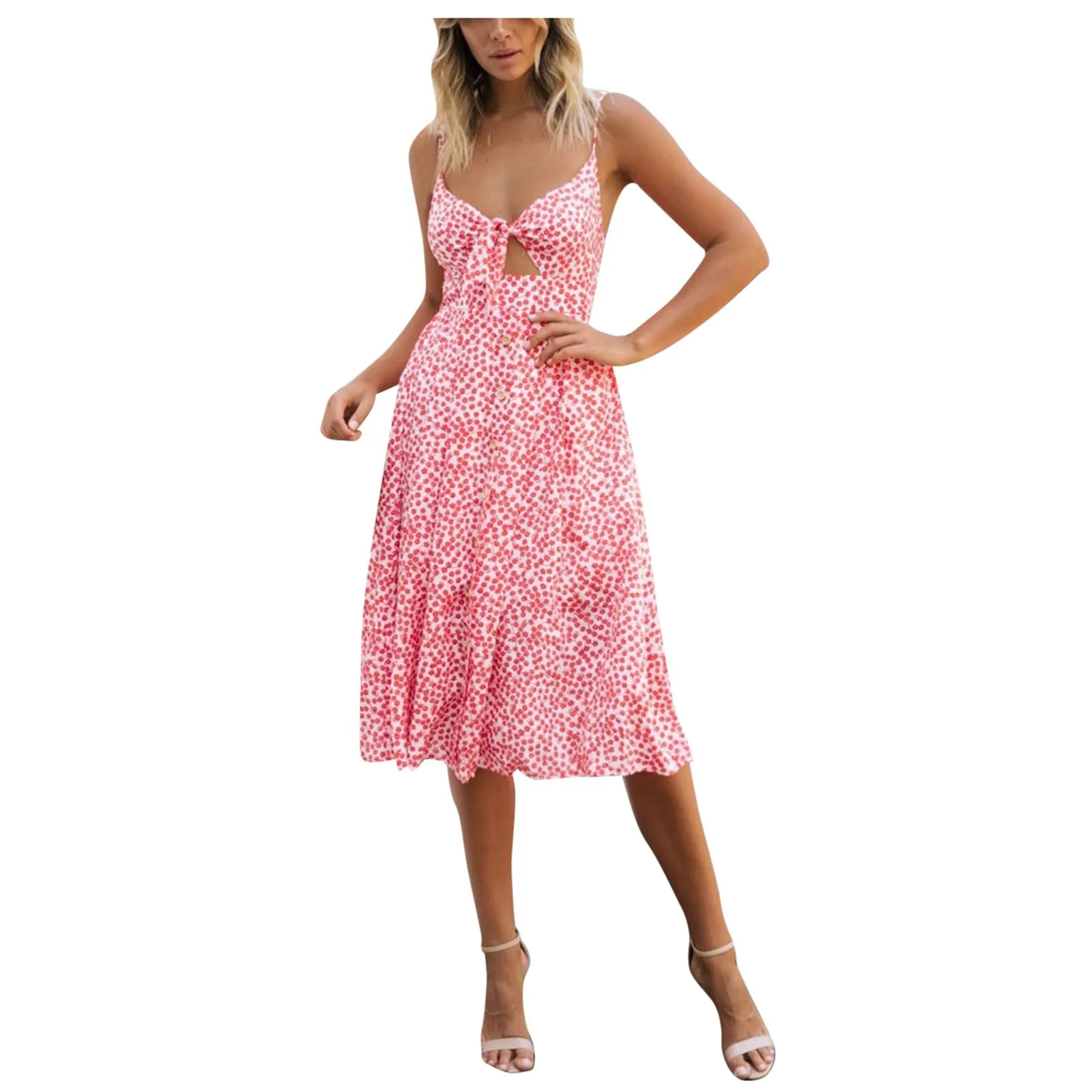 Dresses for women 2021 Summer Dress Flower Print V-Neck Spaghetti Strap Button Down Midi Dress
Dresses for women 2021 Summer Dress Flower Print V-Neck Spaghetti Strap Button Down Midi Dress