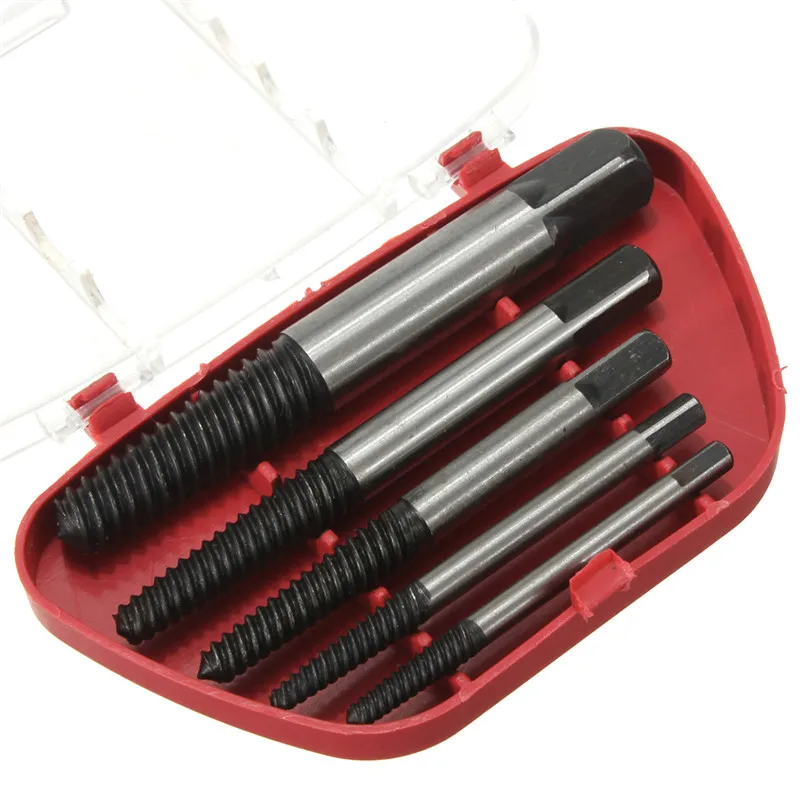 5 Pcs/set 3mm-18mm Steel Screw Extractor Set Easy Out Drill Bits Bolt Stud Remover Tool Kit Hand Tool Set
5 Pcs/set 3mm-18mm Steel Screw Extractor Set Easy Out Drill Bits Bolt Stud Remover Tool Kit Hand Tool Set