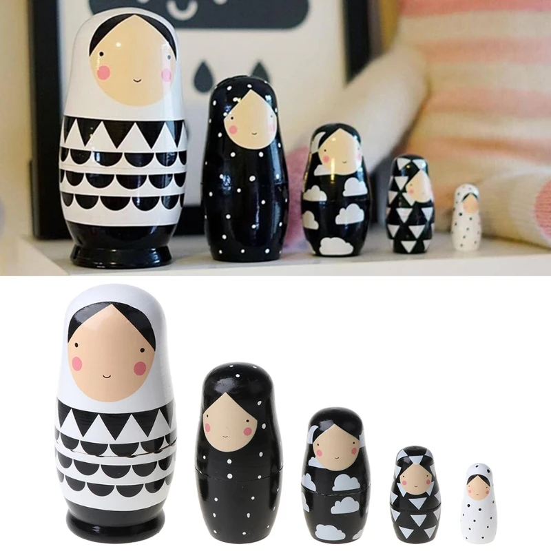 5pcs Set Russian Nesting Dolls Wooden Matryoshka Doll Handmade Painted Stacking Dolls Collectible Craft Toy
5pcs Set Russian Nesting Dolls Wooden Matryoshka Doll Handmade Painted Stacking Dolls Collectible Craft Toy