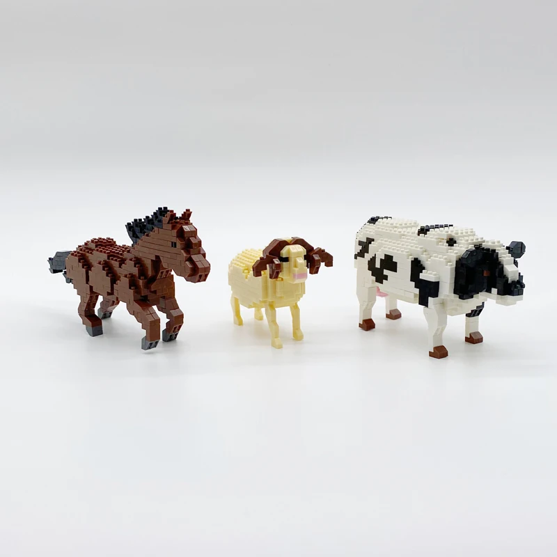 PZX 6627 Cartoon Animal World Cow Horse Lamb Sheep 3D Model DIY Mini Diamond Blocks Bricks Building Toy for Children no Box
PZX 6627 Cartoon Animal World Cow Horse Lamb Sheep 3D Model DIY Mini Diamond Blocks Bricks Building Toy for Children no Box