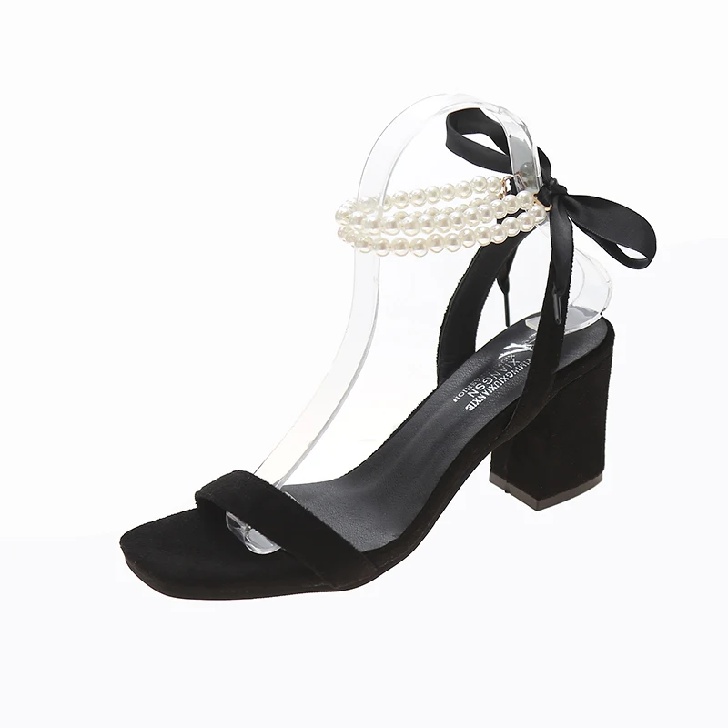 Open Toe Pearl Sandals 2021 Women's All-Match Suit Female Beige Cross-Shoes Strappy Heels Peep New Fashion Retro Black Velvet C
Open Toe Pearl Sandals 2021 Women's All-Match Suit Female Beige Cross-Shoes Strappy Heels Peep New Fashion Retro Black Velvet C