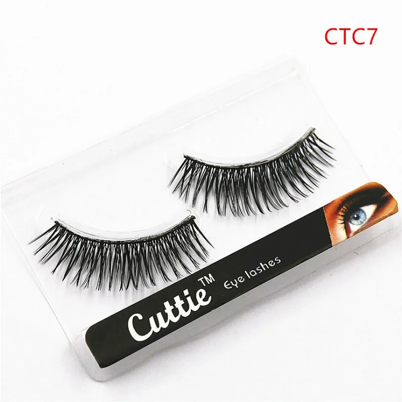 New 1 Pair Thick Cross False Eyelashes Korea Natural Nude Makeup Long Mink Handmake Eye Lashes Kit Gift #CTC4 | Красота и здоровье