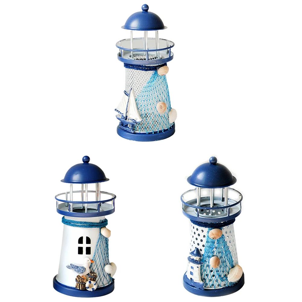 Mediterranean Style Lighthouse Iron Candle Candlestick Blue White Wedding Home Table Decor Candle Holder Romantic Candlesticks
Mediterranean Style Lighthouse Iron Candle Candlestick Blue White Wedding Home Table Decor Candle Holder Romantic Candlesticks