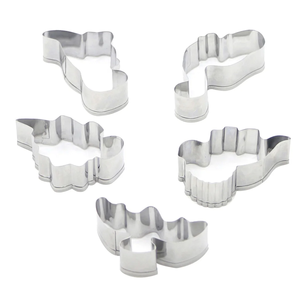 5PCS Dinosaur Cookie Cutter Creative Cake Cutter Stainless Steel Fondant Cutter Cake Mould Baking Decorating Tools
5PCS Dinosaur Cookie Cutter Creative Cake Cutter Stainless Steel Fondant Cutter Cake Mould Baking Decorating Tools