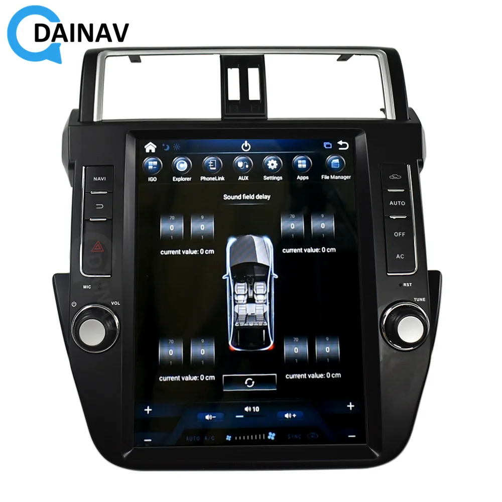 HD экран Автомобильный мультимедийный DVD видео плеер для TOYOTA Land Cruiser Prado 150 2014 2018