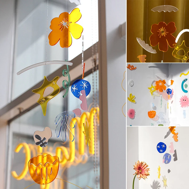 Acrylic Piece Wind Chime Colorful Cute Pendant Nordic Geometric Hanging Decor for Outdoor Window Garden xqmg Hanging Decorations
Acrylic Piece Wind Chime Colorful Cute Pendant Nordic Geometric Hanging Decor for Outdoor Window Garden xqmg Hanging Decorations