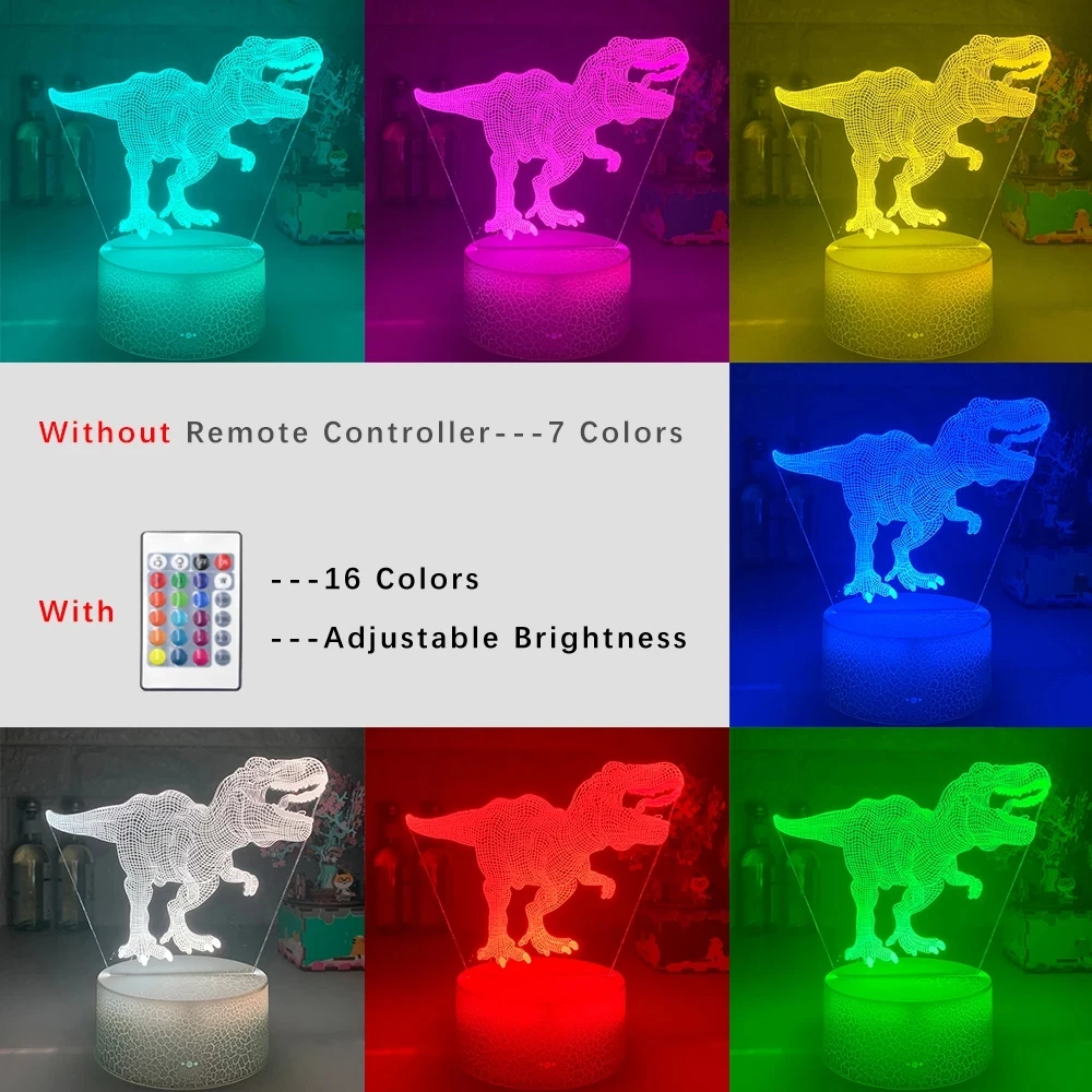 2021 ANYIGEDEJU Dinosaur LED 3D Night Lights Cartoon Fashion Remote Control Table Desk Lamp for Kids Christmas Birthday Gift Toy
2021 ANYIGEDEJU Dinosaur LED 3D Night Lights Cartoon Fashion Remote Control Table Desk Lamp for Kids Christmas Birthday Gift Toy