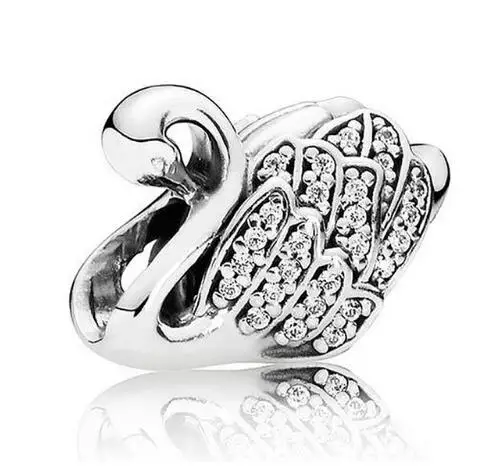 Genuine 925 Sterling Silver Animal Bead Charm Majestic Swan With Crystal Beads Fit fashion Bracelet & Necklace DIY Jewelry
Genuine 925 Sterling Silver Animal Bead Charm Majestic Swan With Crystal Beads Fit fashion Bracelet & Necklace DIY Jewelry