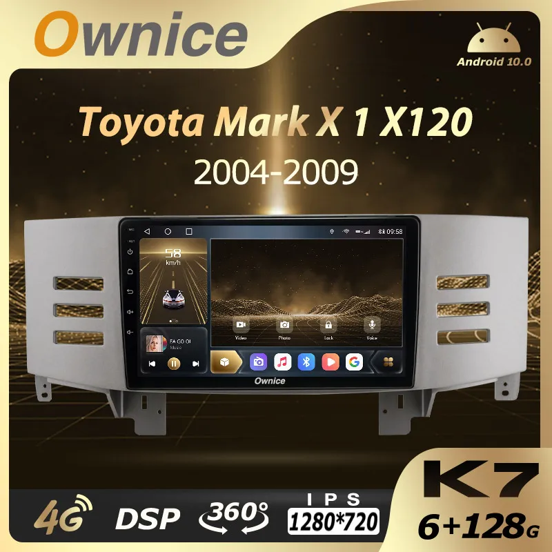 K7 Ownice 6G+128G Android 10.0 Car Radio For Toyota Mark X X120 1 2004 - 2009 Multimedia Player Audio 4G LTE GPS Navi Stereo
K7 Ownice 6G+128G Android 10.0 Car Radio For Toyota Mark X X120 1 2004 - 2009 Multimedia Player Audio 4G LTE GPS Navi Stereo