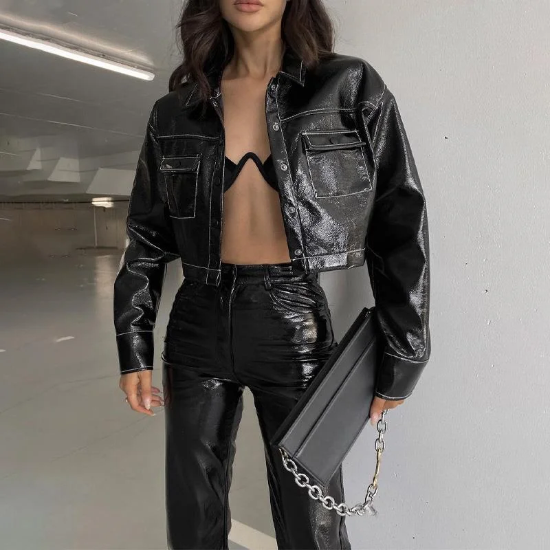 PU Women Jacket Winter Basic Oversized Coats Casual Coat Classic Parkas Warm Faux Leather Simple Outerwear Female Tops
PU Women Jacket Winter Basic Oversized Coats Casual Coat Classic Parkas Warm Faux Leather Simple Outerwear Female Tops
