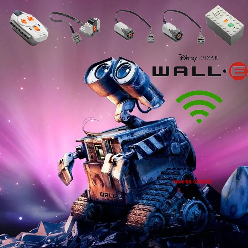 New 687PCS Disney Pixar WALL E Motorized RC Robot Motor Power Functions Figures Technical Building Block Brick Diy Toy Gift Kid 
New 687PCS Disney Pixar WALL E Motorized RC Robot Motor Power Functions Figures Technical Building Block Brick Diy Toy Gift Kid