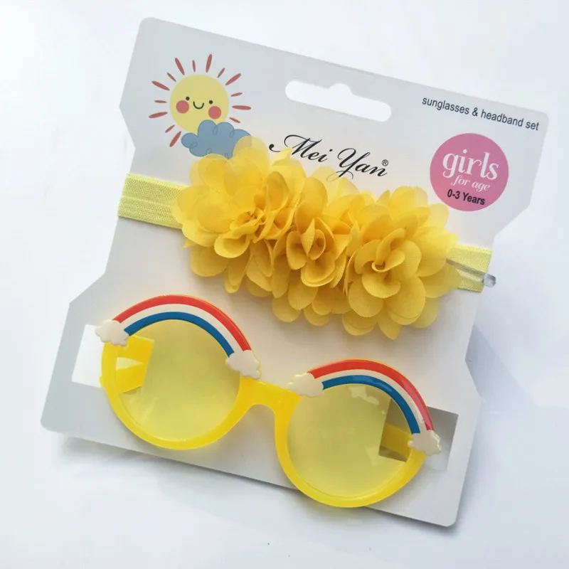 2Pcs/Set Turban Baby and Cartoon Rainbow Sunglasses Set Cute Chiffon Flowers Baby Elastic Hairband DIY Accessories
2Pcs/Set Turban Baby and Cartoon Rainbow Sunglasses Set Cute Chiffon Flowers Baby Elastic Hairband DIY Accessories