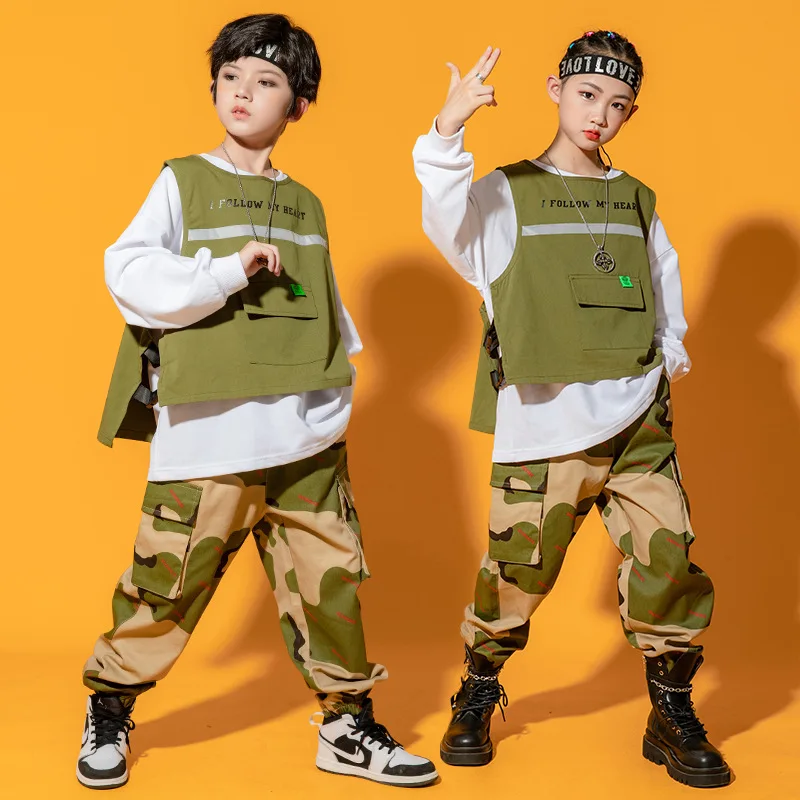 Детская одежда в стиле хип-хоп, футболка, топ, куртка без рукавов или уличная одежда, тактические брюки-карго для девочек и мальчиков, костюм для джазовых танцев, одежда
Детская одежда в стиле хип-хоп, футболка, топ, куртка без рукавов или уличная одежда, тактические брюки-карго для девочек и мальчиков, костюм для джазовых танцев, одежда