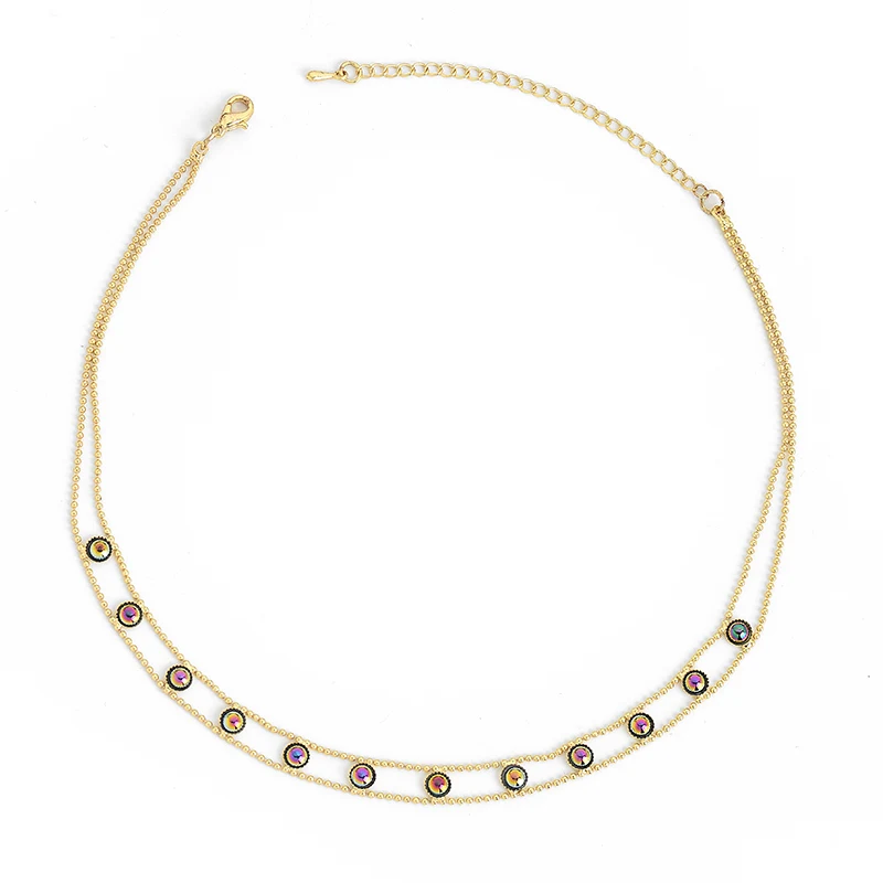 Fever&Free 2019 Hot Sale Sexy Women Choker Necklace Short Chain Dainty Necklace Colorful Beads Chocker Jewelry Corrente Feminina
Fever&Free 2019 Hot Sale Sexy Women Choker Necklace Short Chain Dainty Necklace Colorful Beads Chocker Jewelry Corrente Feminina