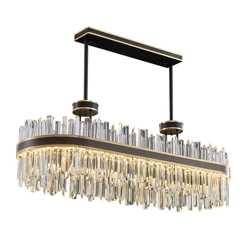 Oval design black chandelier for dining room luxury kitchen island modern crystal light fixture home decor cristal lamp
Oval design black chandelier for dining room luxury kitchen island modern crystal light fixture home decor cristal lamp
