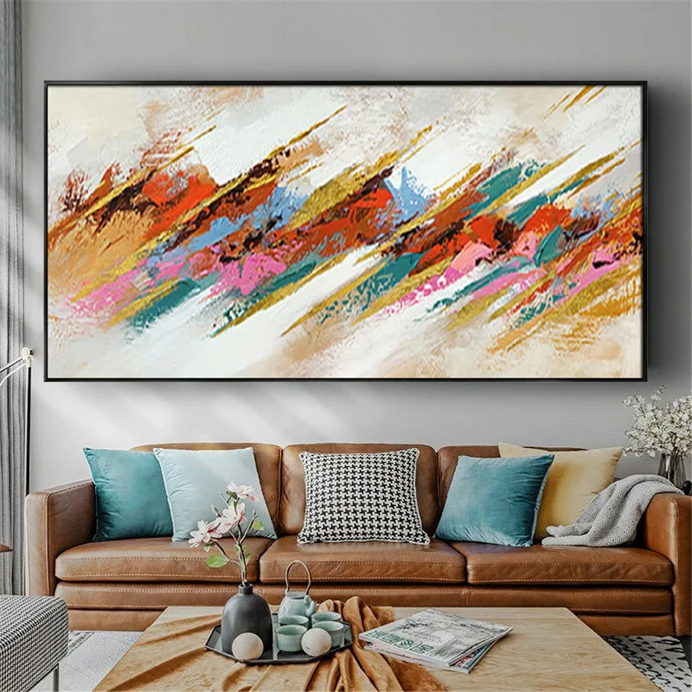 100% hand-painted oil painting Abstract line canvas painting modern home decor art living room color texture hanging painting
100% hand-painted oil painting Abstract line canvas painting modern home decor art living room color texture hanging painting