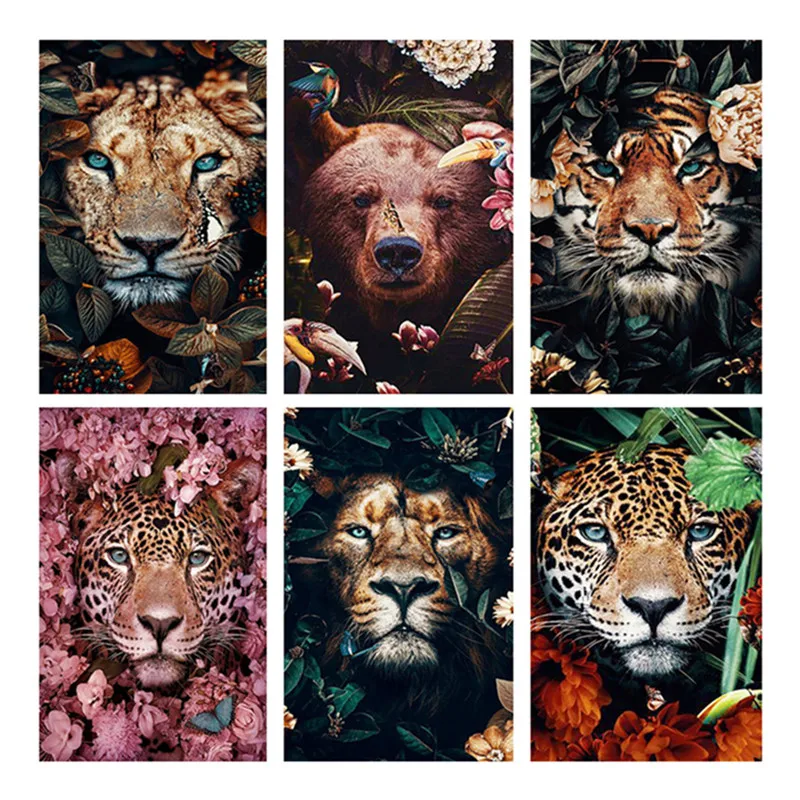 Full Square and Round Diamond Embroidery DIY Diamond Painting Cross Stitch Drill Tiger Lion Face& Flowers Picture of Rhinestones
Full Square and Round Diamond Embroidery DIY Diamond Painting Cross Stitch Drill Tiger Lion Face& Flowers Picture of Rhinestones