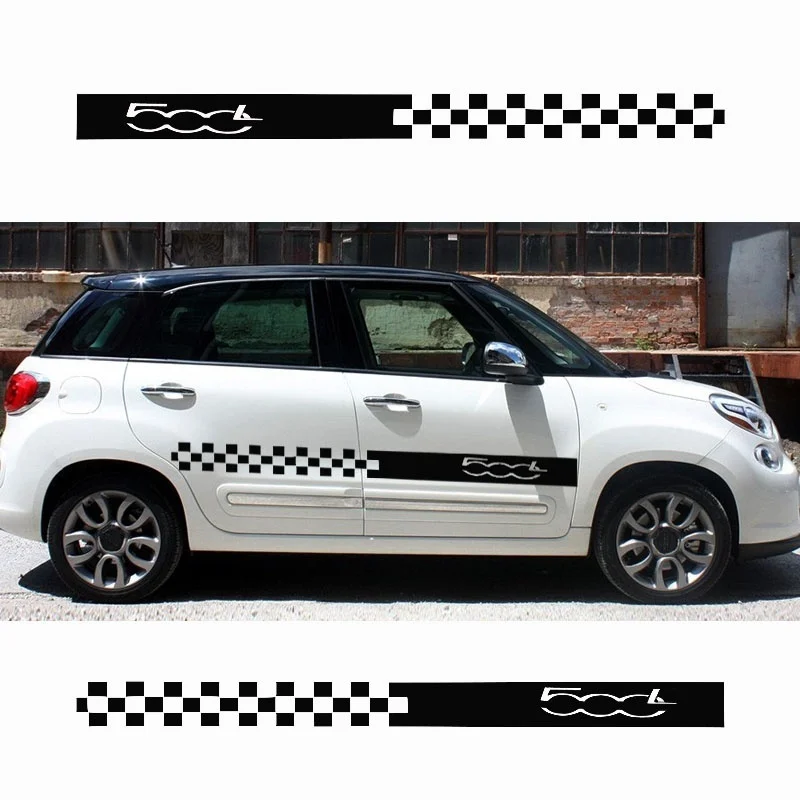 Стильная наклейка для кузова автомобиля Fiat 500L Виниловая боковая автомобильные