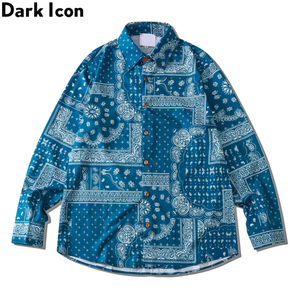 Dark Icon Blue Bandana Shirt Long Sleeve Autumn Street Fashion Men's Shirt Male Top
Dark Icon Blue Bandana Shirt Long Sleeve Autumn Street Fashion Men's Shirt Male Top