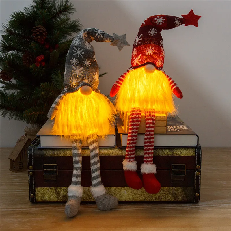 

2021 Glowing Faceless Doll Merry Christmas Decorations For Home Christmas Ornament Noel Xmas Gifts Navidad Happy New Year 2022