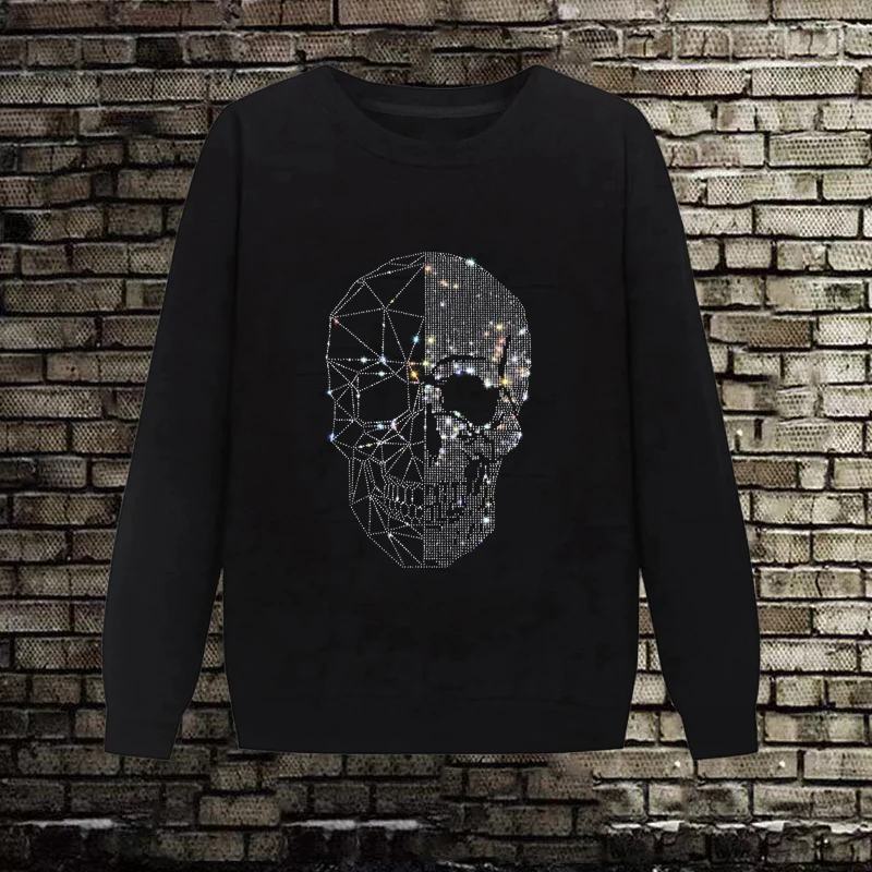 Fall/Winter Fashion Round Neck Pullover Fleece Warm Hoodie Shiny Personality Exquisite Skull Diamond Casual Men's Top
Fall/Winter Fashion Round Neck Pullover Fleece Warm Hoodie Shiny Personality Exquisite Skull Diamond Casual Men's Top