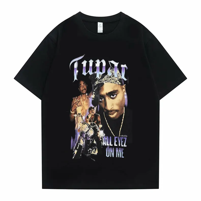 Удивительная 2PAC Rap ALL EYEZ Винтажная Футболка с принтом мотоцикла летние мужские